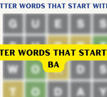 5 Letter Words That Start With BA