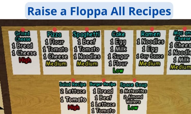 Raise a Floppa All Recipes