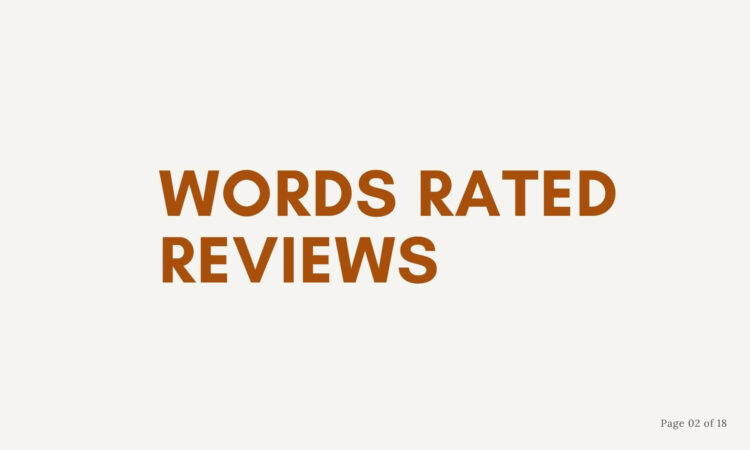 Words Rated Reviews