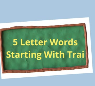 5 Letter Words Starting With Trai