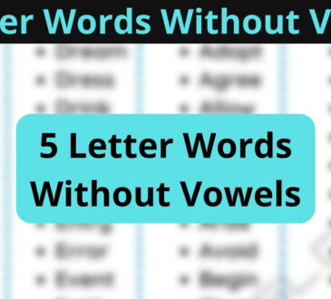 5 Letter Words Without Vowels