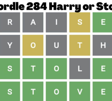 Wordle 284 Harry or Stove