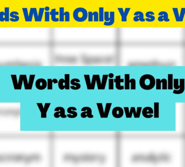 Words With Only Y as a Vowel