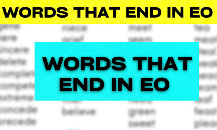 Words That End In Eo